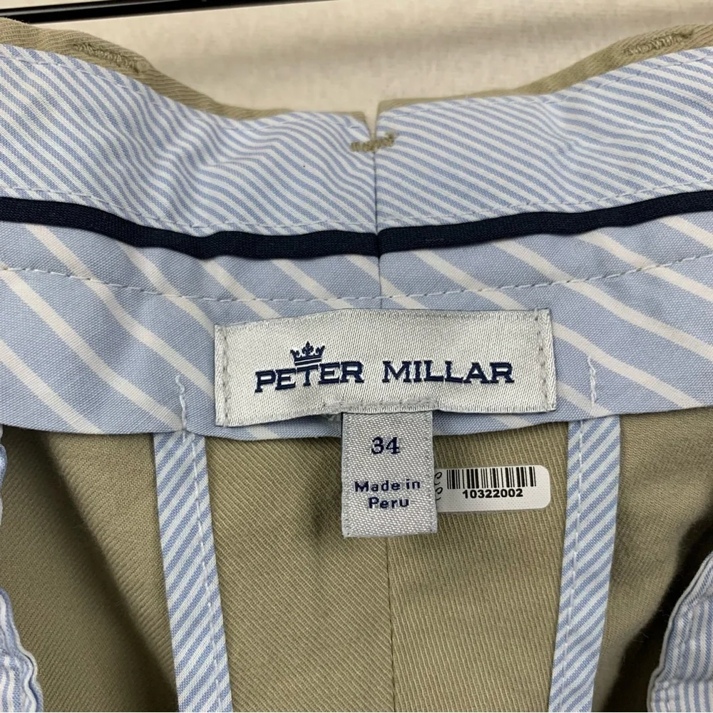 Peter Millar‎ Pants Mens 34x28 Soft Touch Twill Khaki Chino Golf Sport Active
